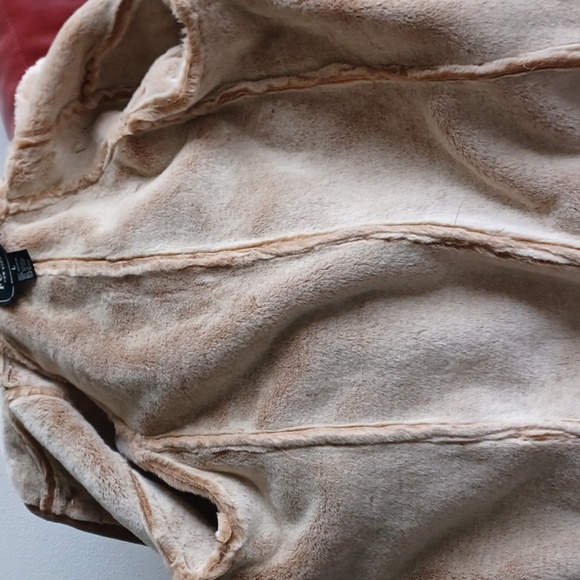 FUDA Incredible vintage faux fur lined hooded suede look coat, super soft, - Picture 6 of 7